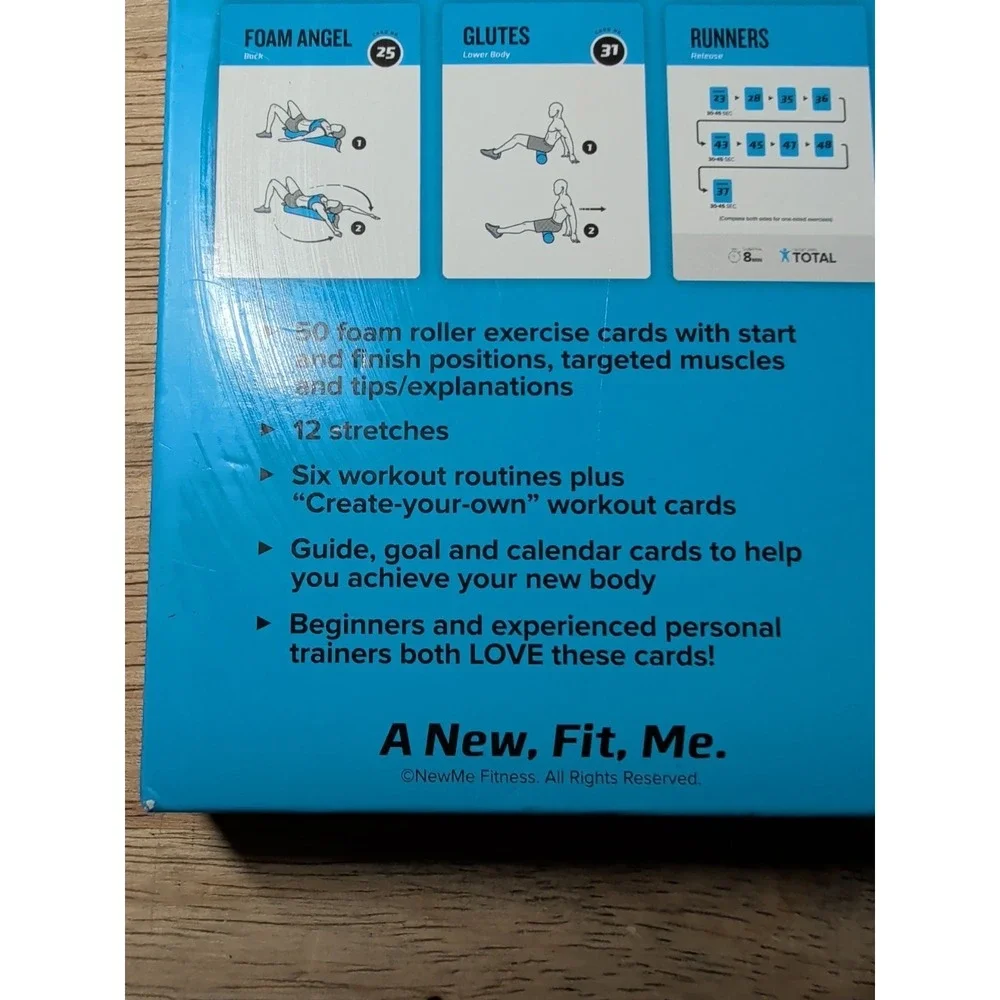Foam Roller Workout Cards, Instructional Fitness Deck for Women & Men, Beginn...